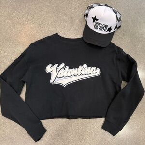 Black Logo Cropped Top! Oversized